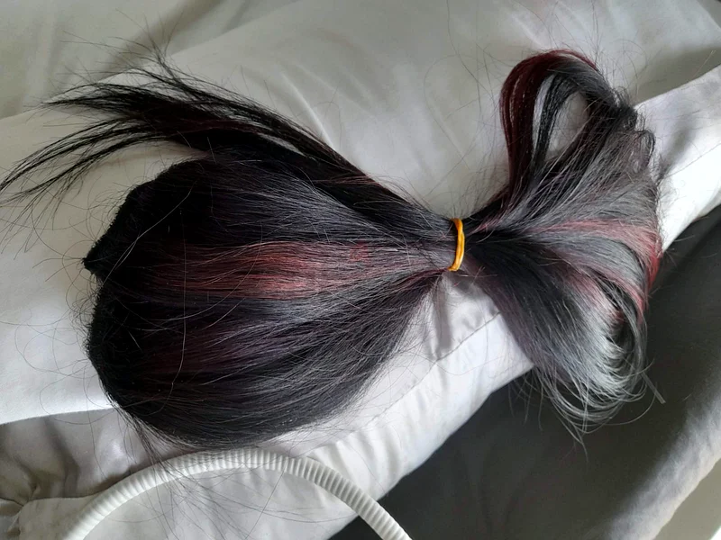 100% natural henna dyed two red strands63233127812994114