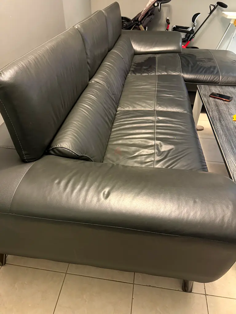 Leather L Shaped Sofa from United Furniture Dubai