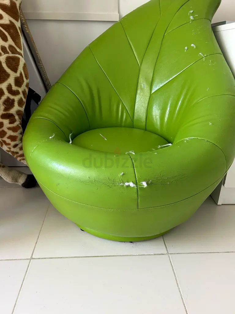 Green Leather Chair for Sale