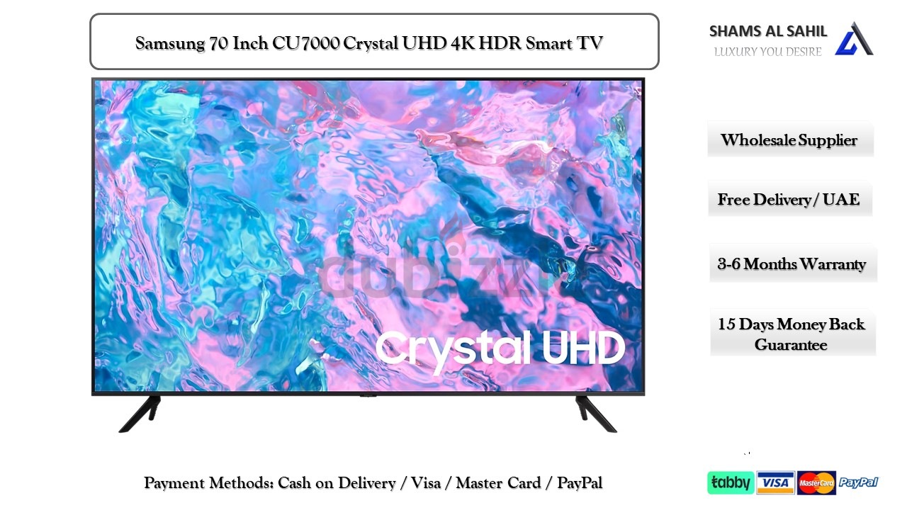 Samsung 70 Inch CU7000 Crystal UHD 4K HDR Smart TV | Dubizzle