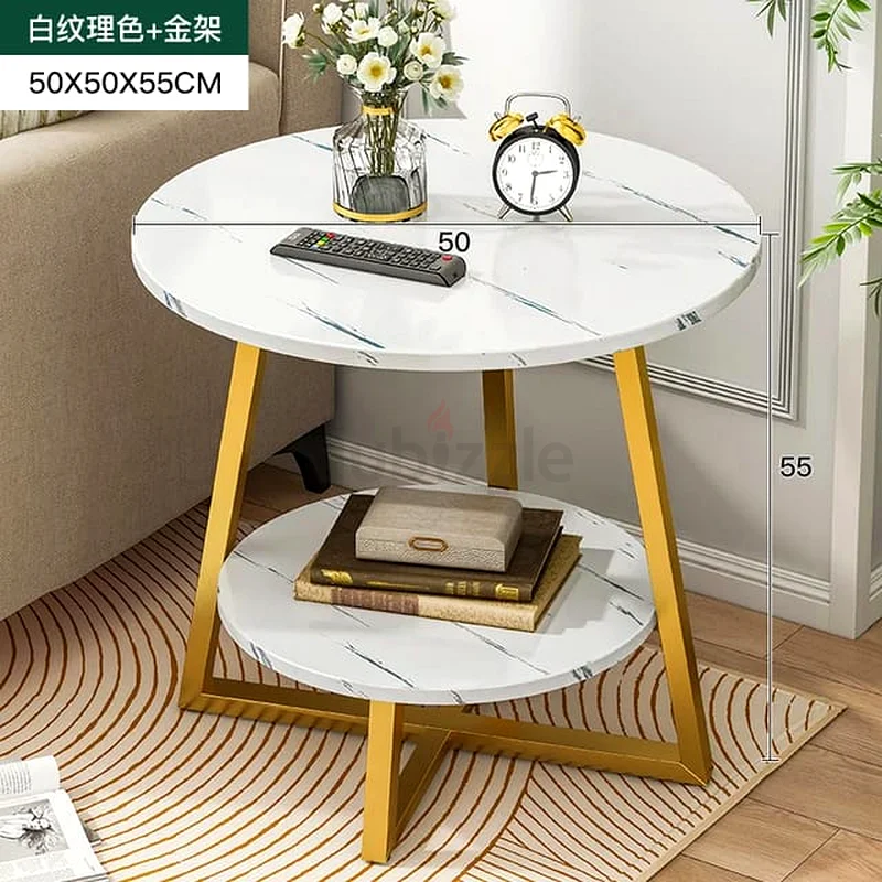 Side Table Light Luxury Small Round Table Europeanstyle Small Coffee
