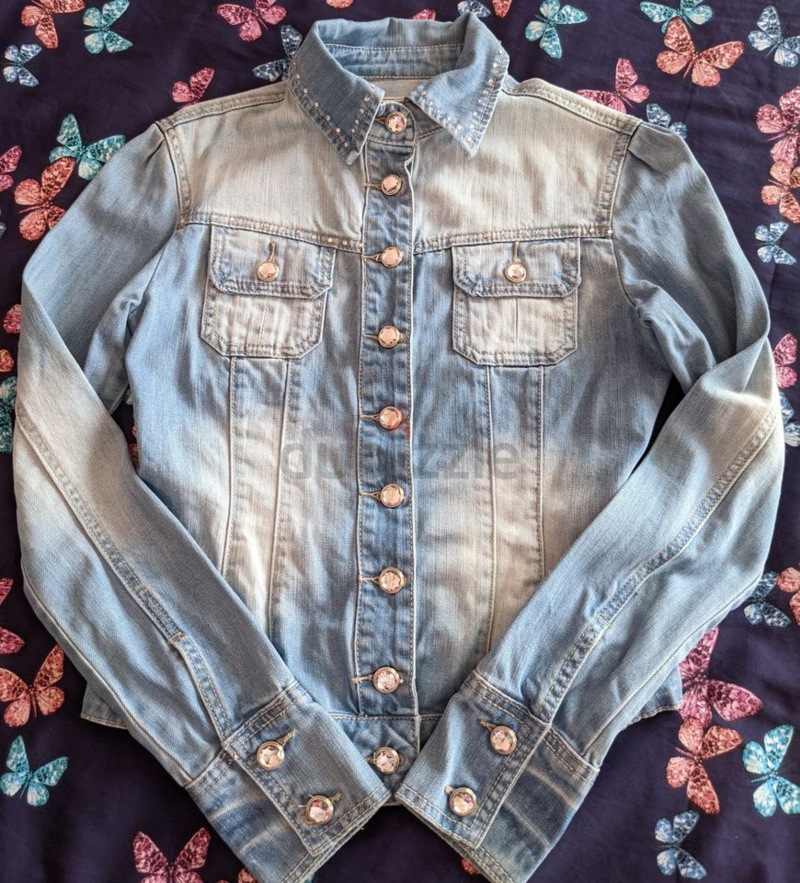 Girls denim best sale jacket size 12