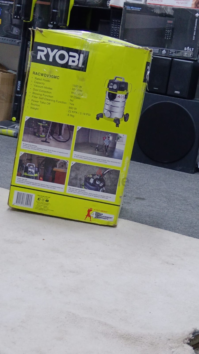 Ryobi 1500w 30l wet deals and dry vacuum