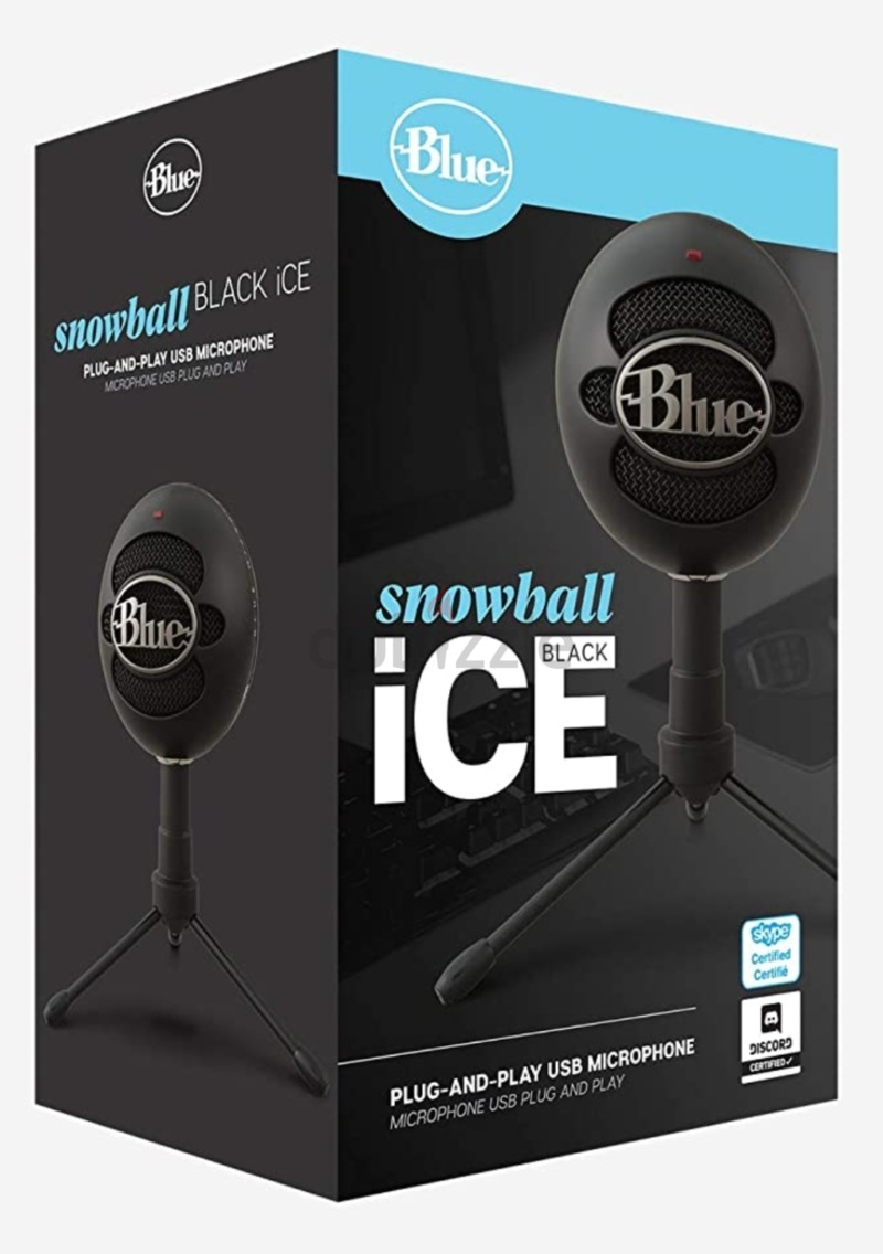 Blue Snowball Black ICE Plug n Play USB Microphone. Brandnew