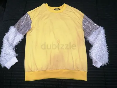 Yellow cotton puffer, size large