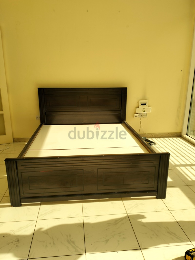 Double cot bed with shop mattress