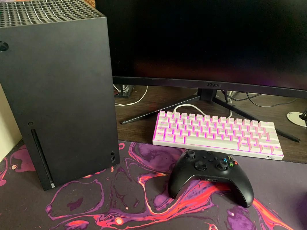 xbox series x with msi 120 hertz monitor