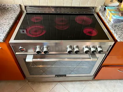 Tecnogas Superiore Ceramic Electric Cooker, Stainless Steel, 90X60 Cm, N1X96EVTC FREE DELEVERY +WARR