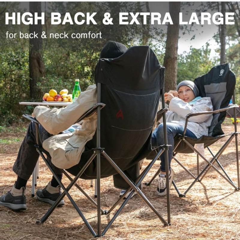 High back folding store camping chairs