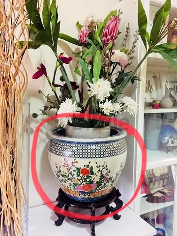 Vintage Heavy Ceramic Pot or can be use Fish Bowl