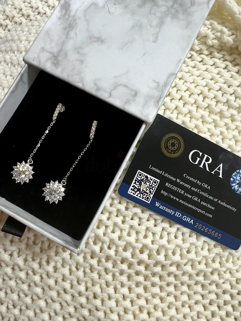 أقراط مويissanite فضية63265602642433111