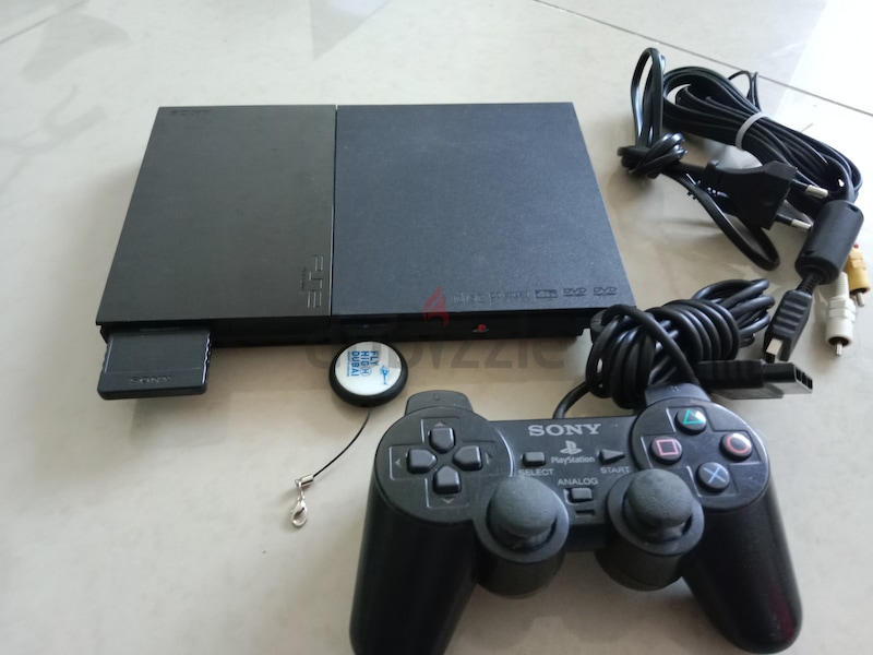 PlayStation 2 Slim with one controller and all the cables with FMC boot ...