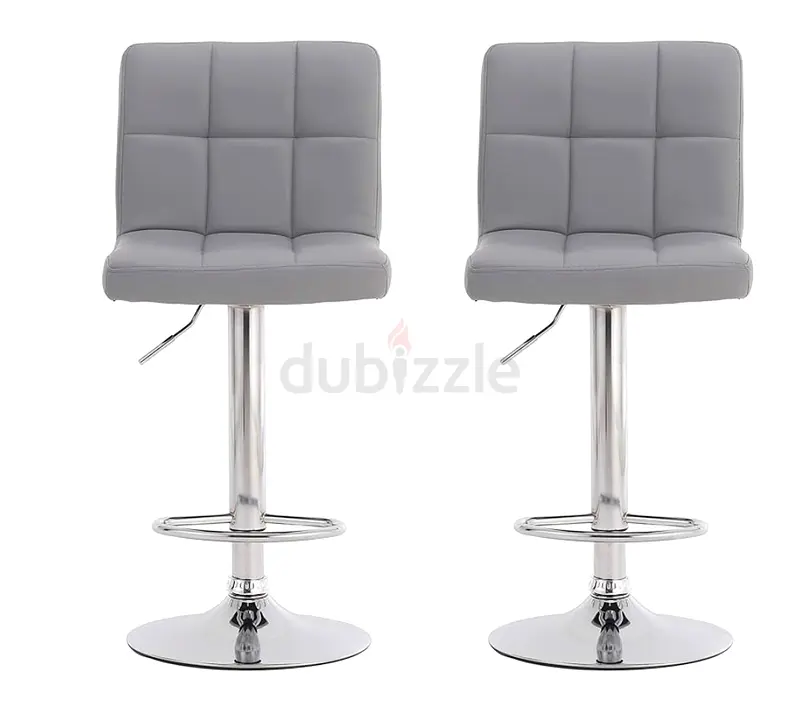 SONGMICS Bar Stools Set of 2, Height Adjustable Bar Chairs Kitchen