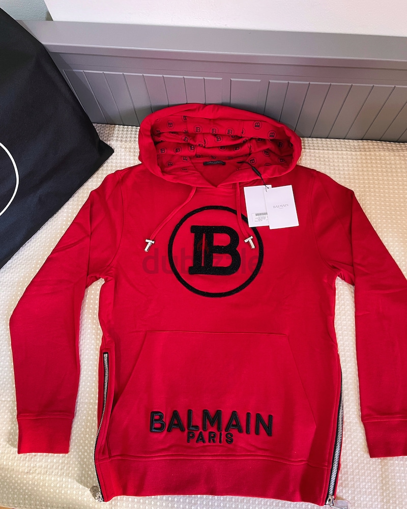 Red balmain clearance hoodie