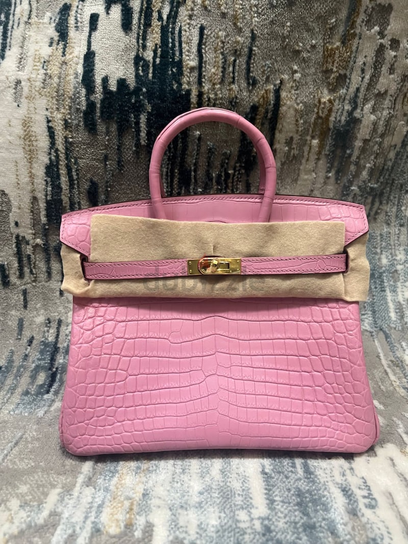 Pink discount crocodile birkin