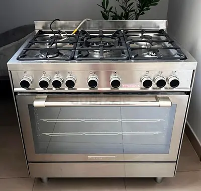 Tecnogas Superiore Gas Cooker 5 Burner N3X96G5VC Silver/Black FREE DELIVERY +WARRANTY