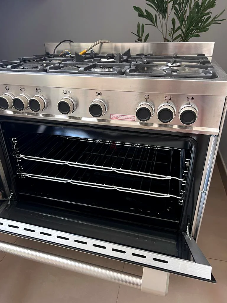 طقم طهي غاز تيكنو جاز فائق 5 موقد N3X96G5VC فضي/أسود التوصيل المجاني + الضمان62931671461891111