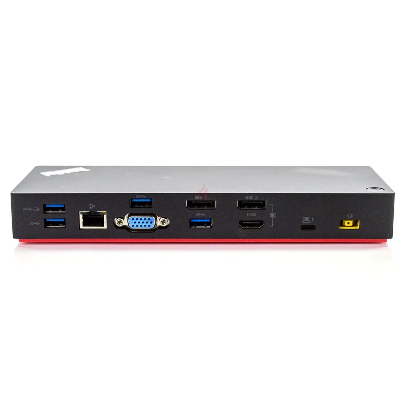 محطة إرساء Lenovo Thinkpad Thunderbolt 3 USB-C (40AC)-UHD 4K مع منفذ HDMI واحد ومنفذين DisplayPort ومنفذ VGA واحد63166654071299114