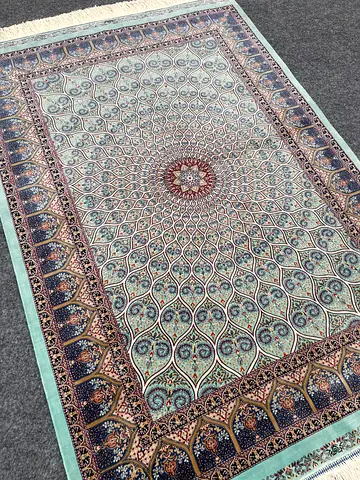 146 x 98 cm | New Silk Super Fine Gombad Qom Persian Carpet