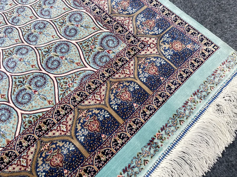 146 x 98 cm | New Silk Super Fine Gombad Qom Persian Carpet63210353579778114