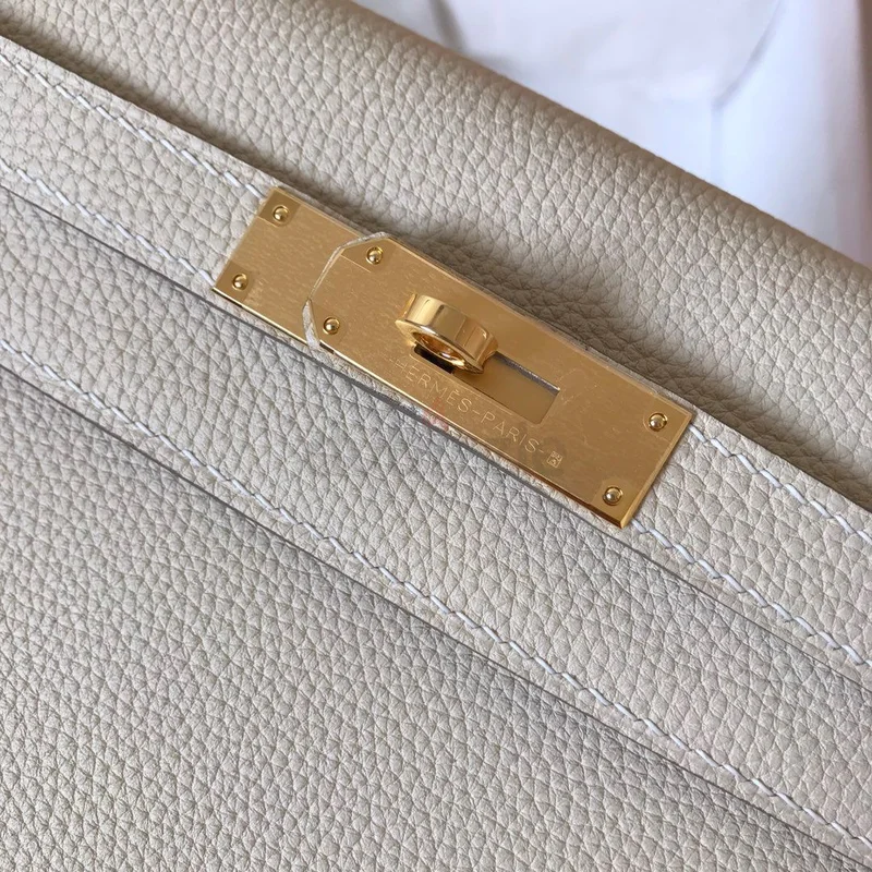 Hermes Kelly Retourne 28 Craie Clemence Leather62935675099649111