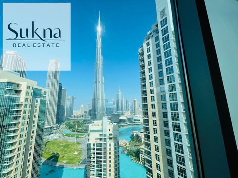 Burj Khalifa Fountain View High Floor | Stunning View Next To The Mall Ready To Move Call Now