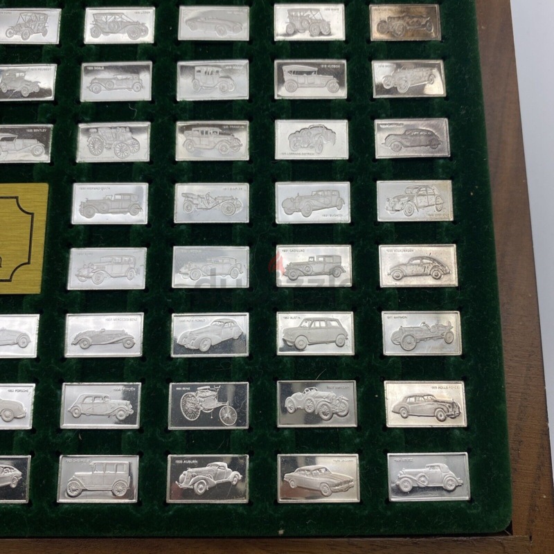 Centennial Car 100 Mini-Ingot Collection Sterling Silver .925 The