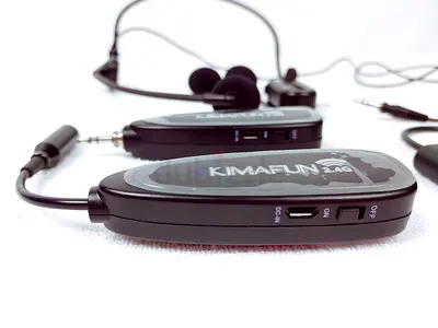 KIMAFUN Wireless Microphone G102-3, 2.4G Wireless Headset and Lavalier Lapel Microphone.