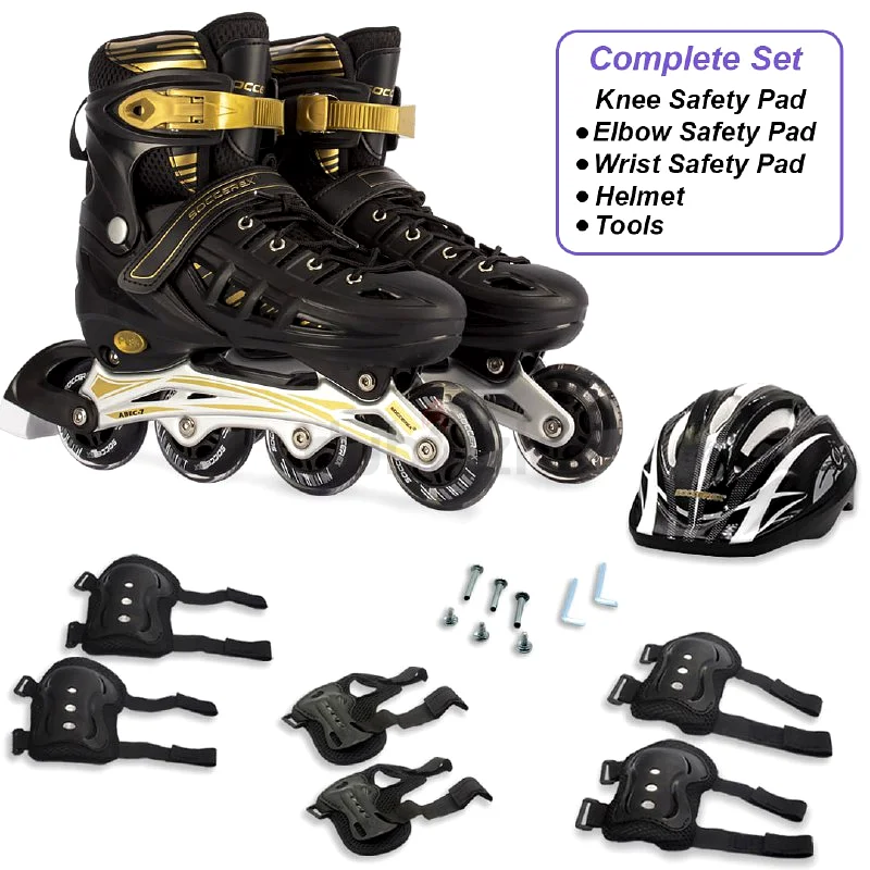 Inline Skates Shoes for Kids and Youth Complete Set With Helmet and Protection Gear and Tools63247760890371114