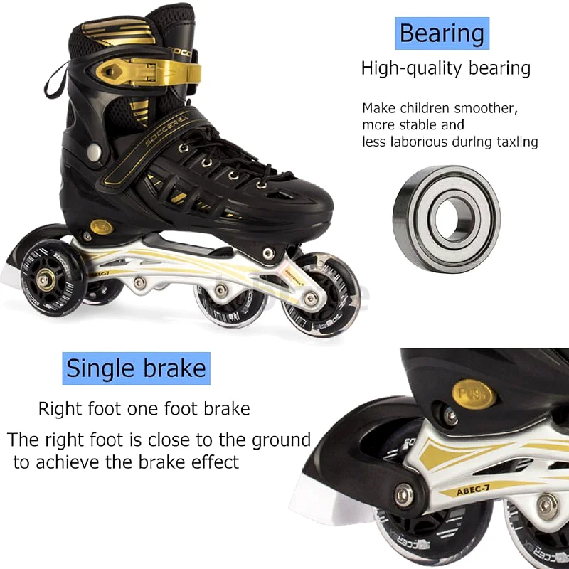 Inline Skates Shoes for Kids and Youth Complete Set With Helmet and Protection Gear and Tools63247760890371111