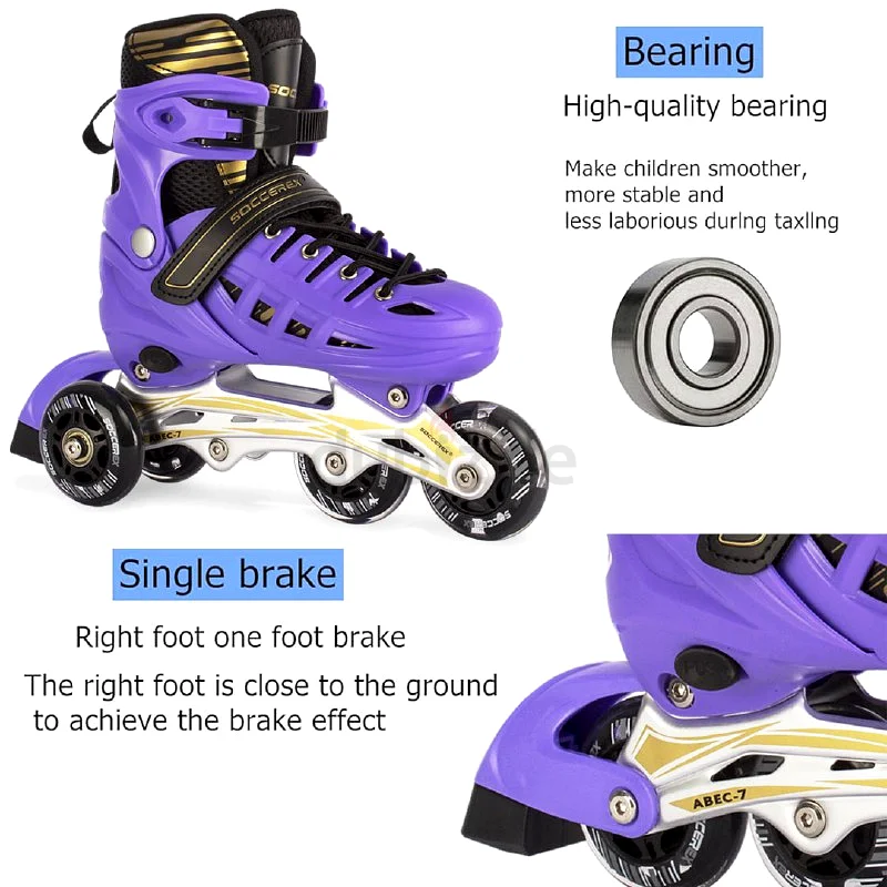 Inline Skates Shoes for Kids and Youth Complete Set with Helmet and Protection and extra tools63247760884353113