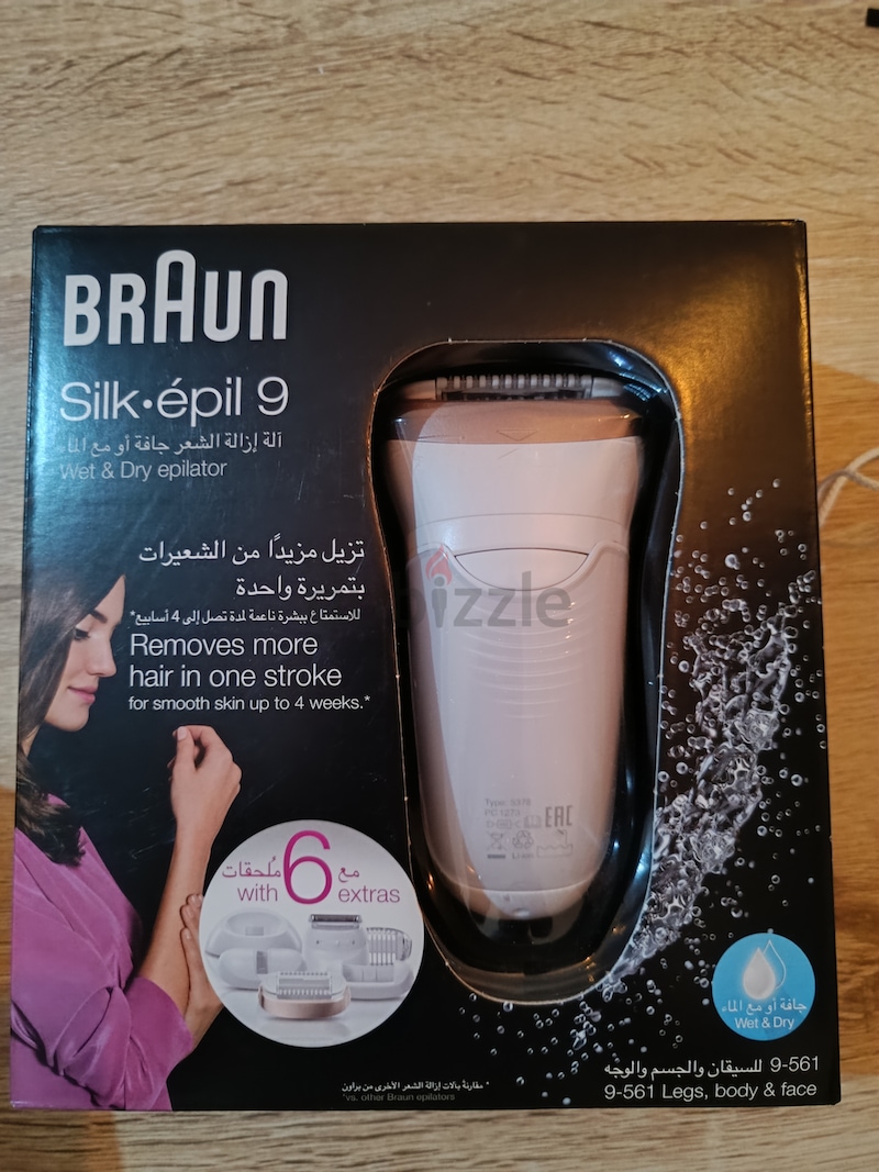 Braun Silk-Epil 9-561 Wet & Dry Epilator with 6 Extras Incl