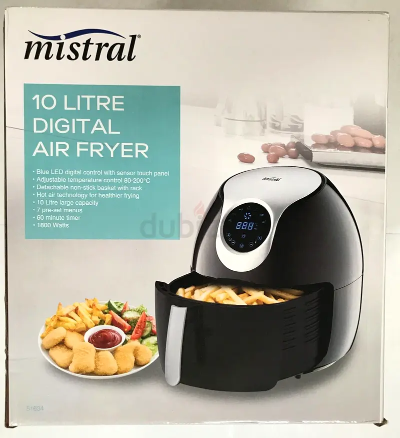 MISTRAL 10L DIGITAL AIR FRYER (Black)