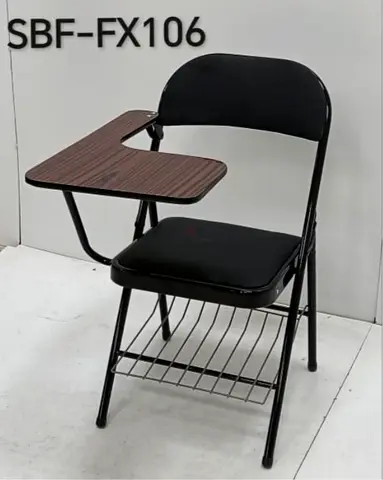 Folding Chair with Wooden Writing Pad