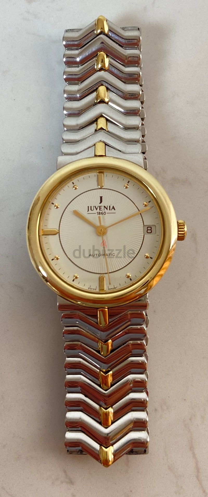 JUVENIA Two Tone Steel Yellow Gold Qaboos Oman Logo Automatic