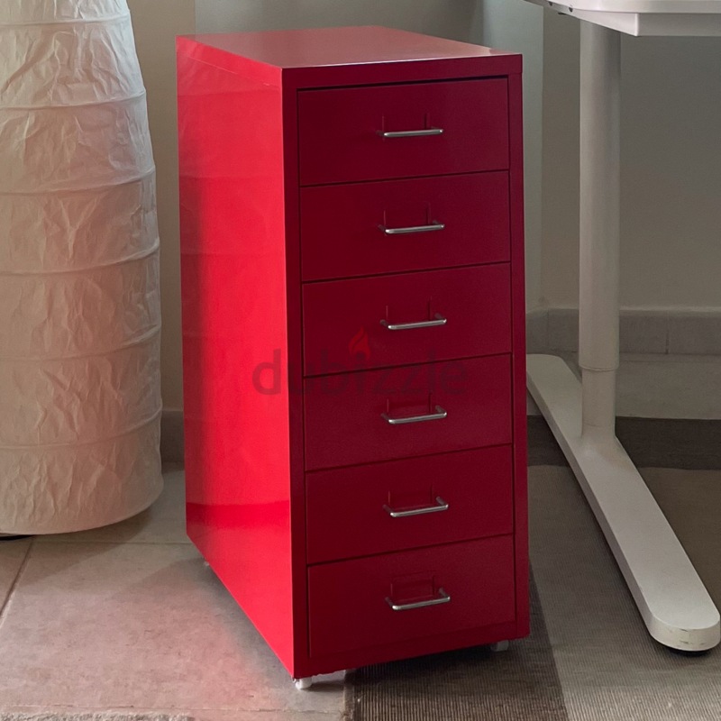 Ikea red shop filing cabinet