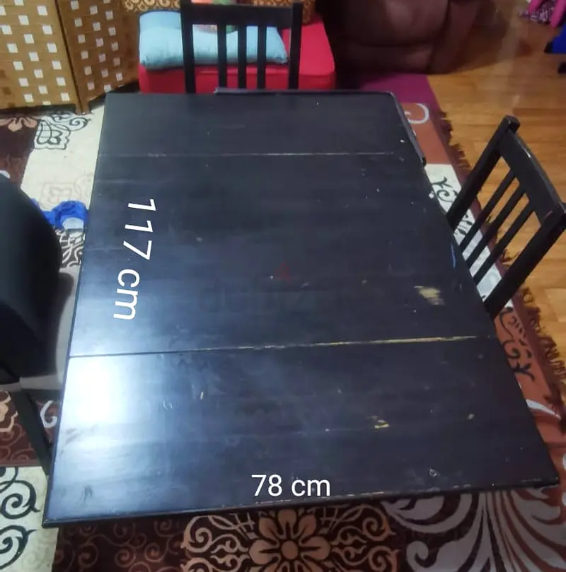 Dining table extendable 4 chairs