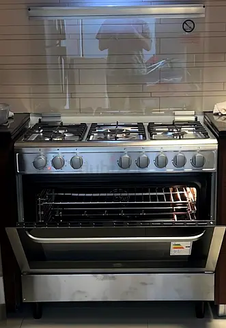 Hoover 2 IN 1 Gas E-Cooker Electric Oven  FGC9060-3DE Silver/Black 90x60cm FREE DELIVERY +WARRANTY