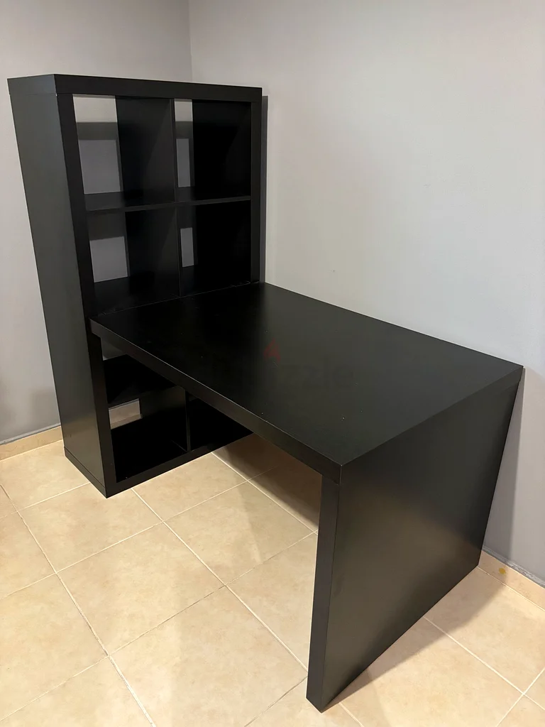Ikea Kallax Bookcase and Table Combo