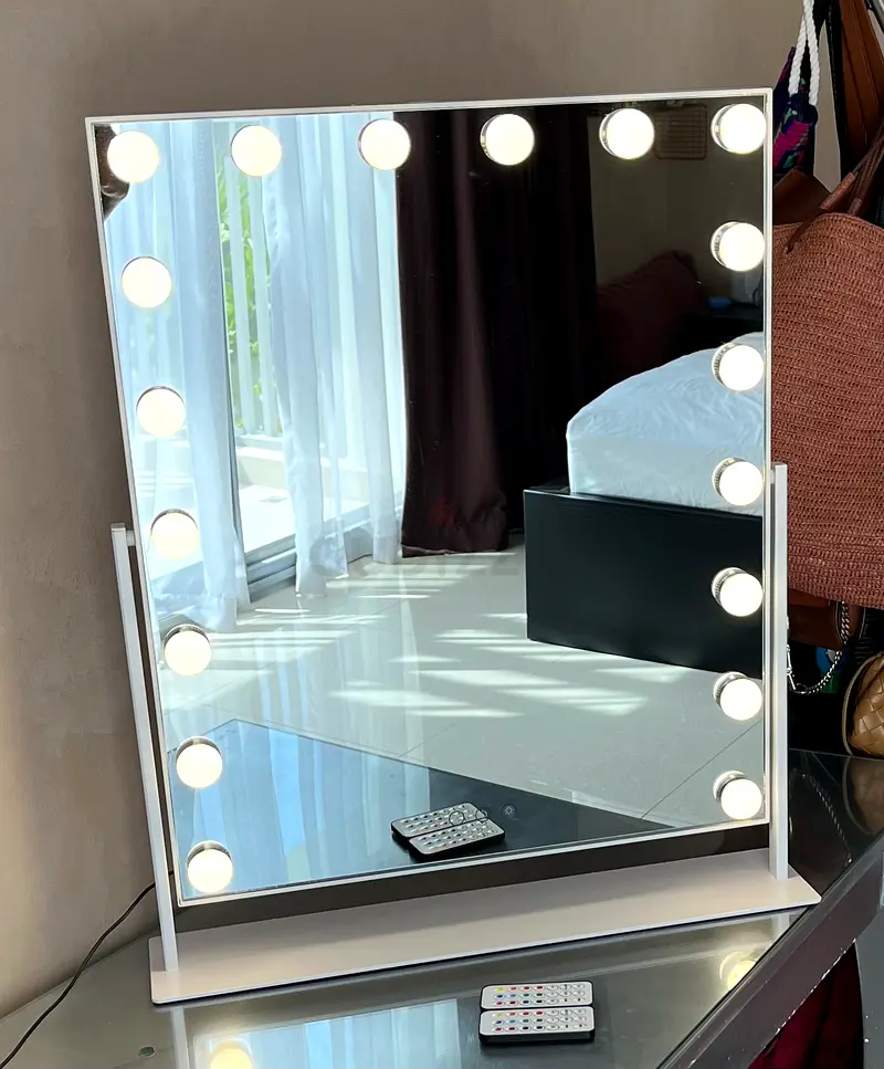 Large Hollywood vanity mirror with lights