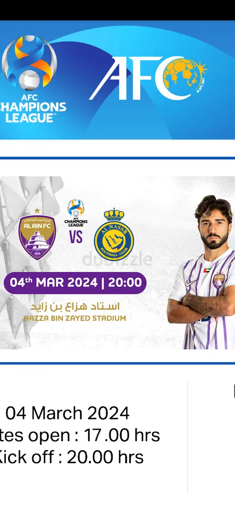 Al Ain VS Al Nassr Tickets