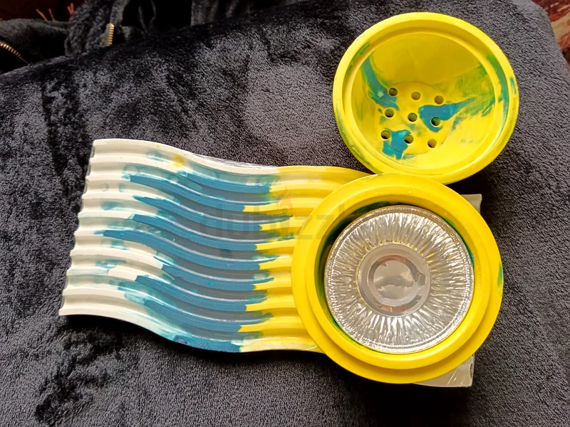 Turquoise and yellow set consisting of 7 pieces63222339279363112