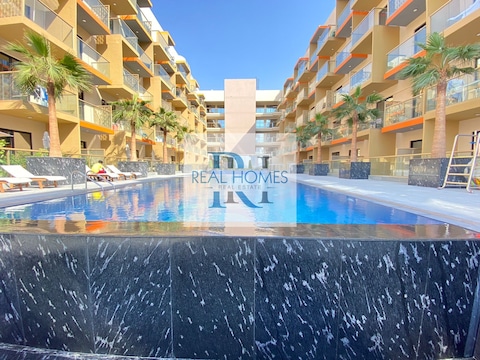 Pool View |fully Furnished | Bright Style 2 Bedroom Apartment | Balcony