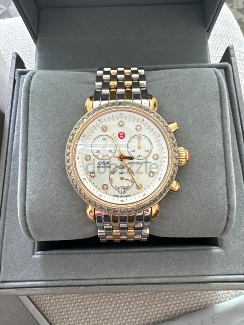 Michele Two Tone Gold Silver Diamond CSX dubizzle