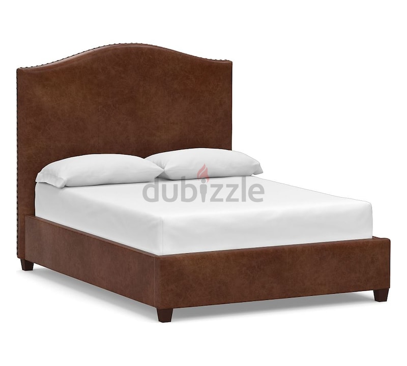 Pottery barn online leather bed