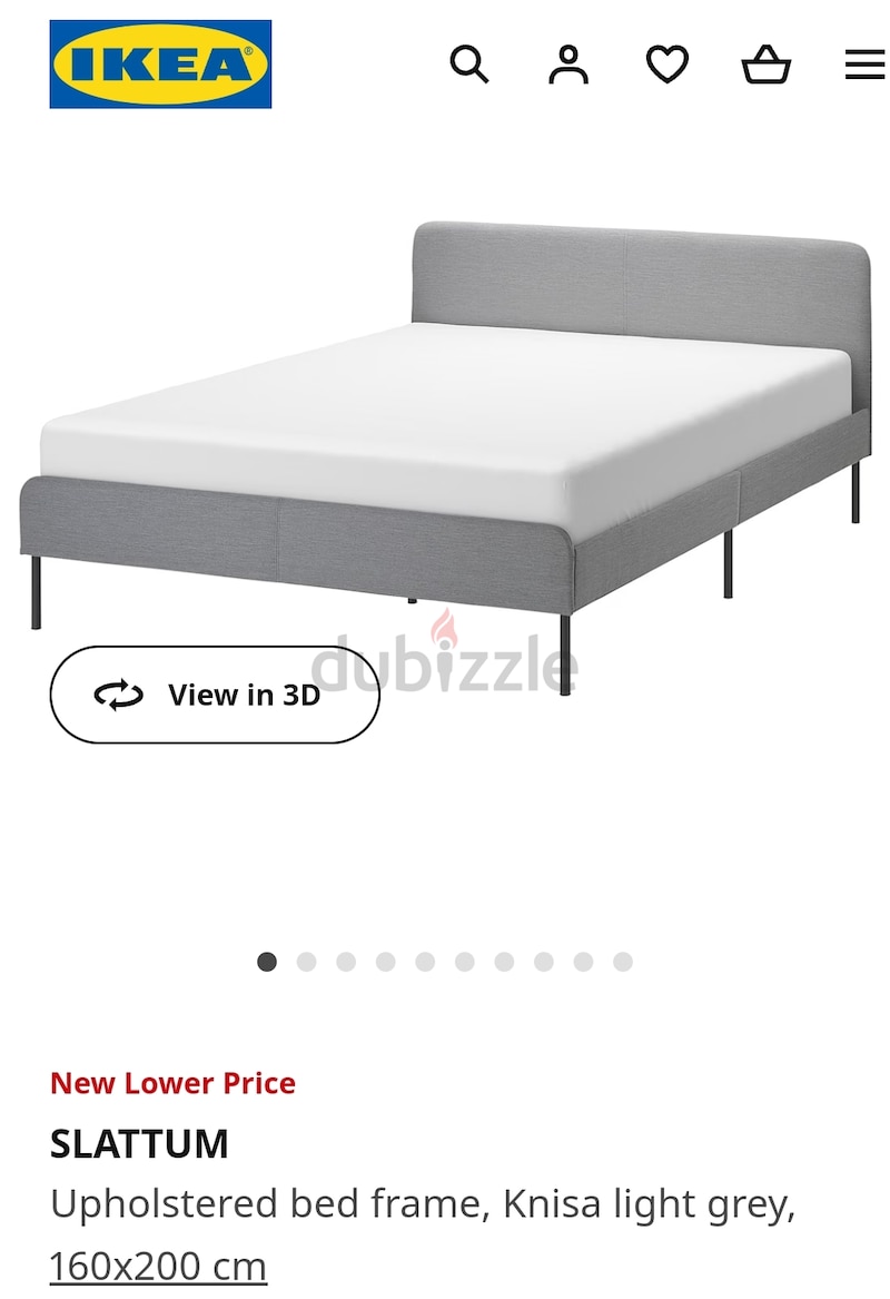 Ikea Slattum Grey Bed | dubizzle