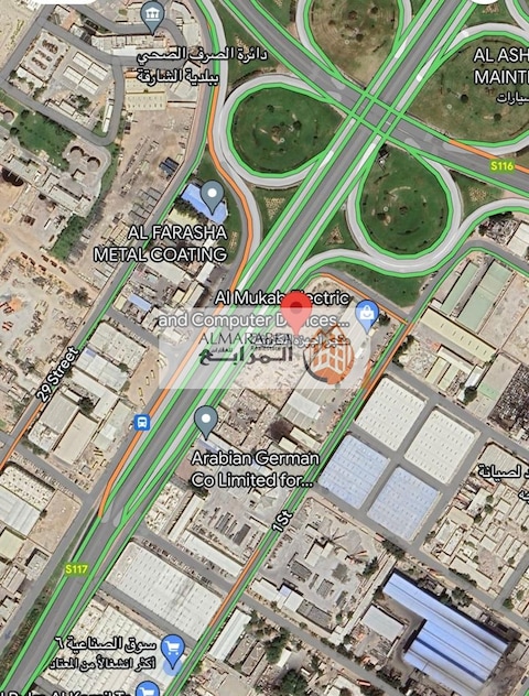 Corner Land In Industrial Area 6 \ Sharjah On The Main Street