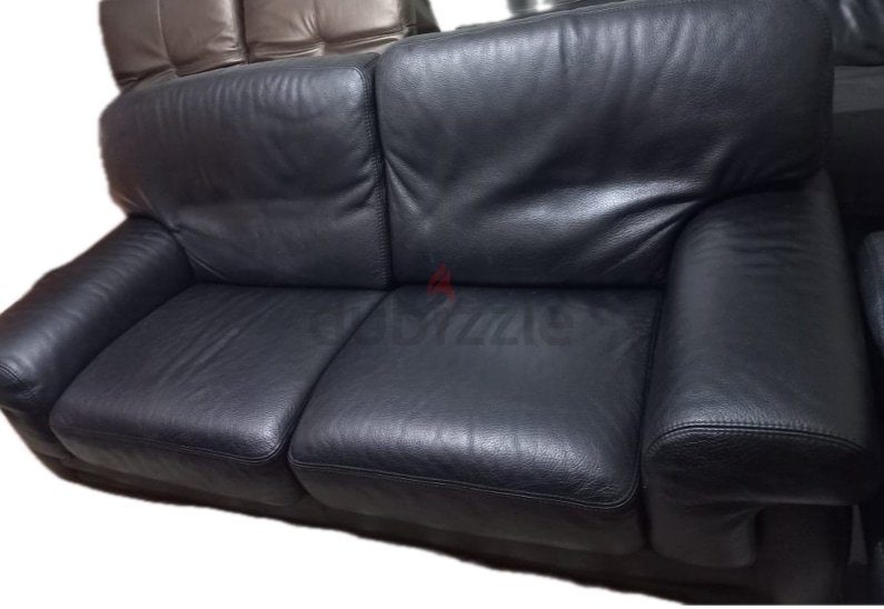 Black leather sofas on sale for sale