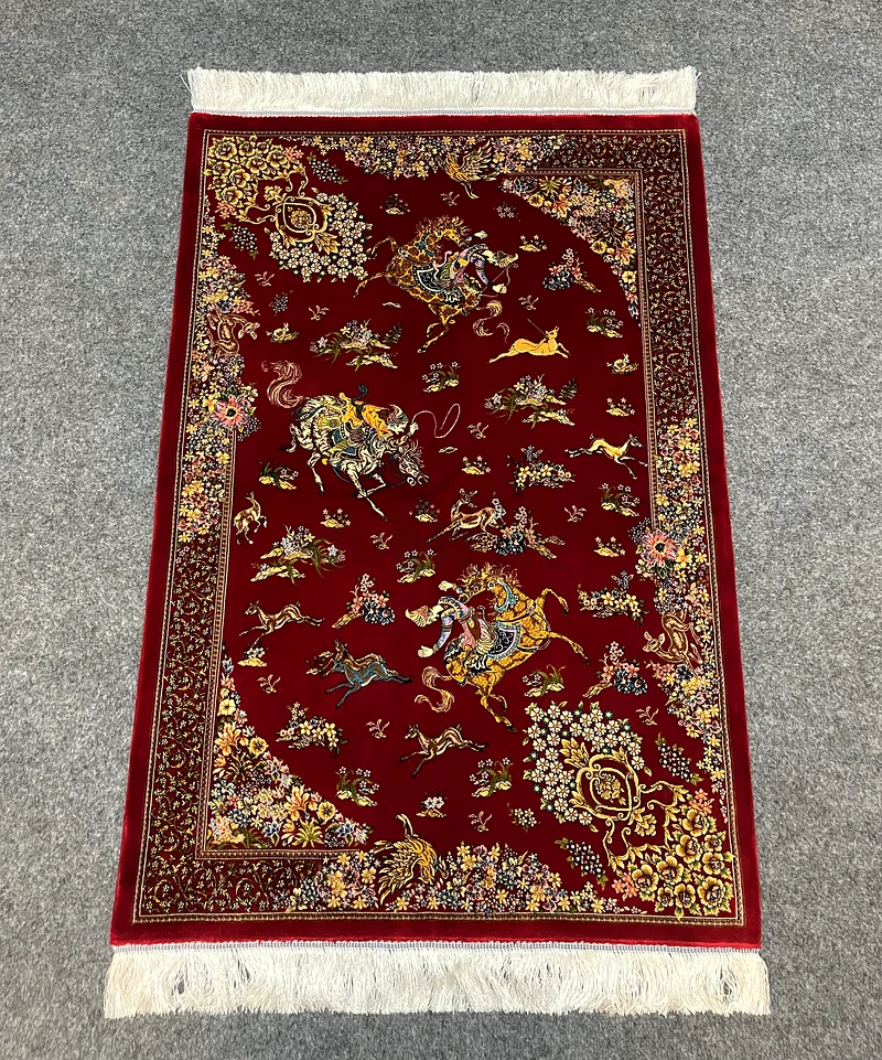 119 × 80 سم | سجادة فارسية حريرية جميلة جديدة بجودة عالية شيكارغا63183723193091112