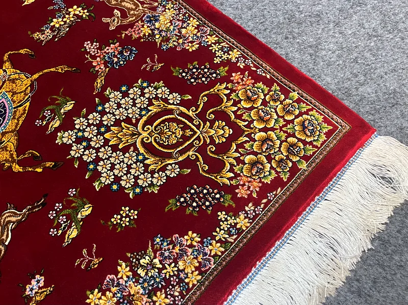 119 × 80 سم | سجادة فارسية حريرية جميلة جديدة بجودة عالية شيكارغا63183723193091114